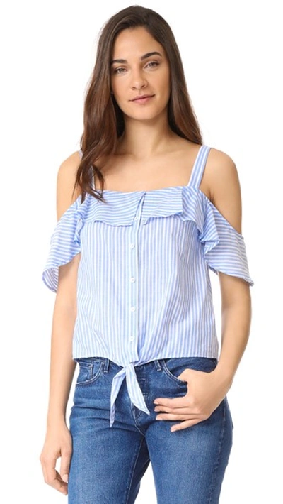 Shop Paige Torie Top In Blue/white