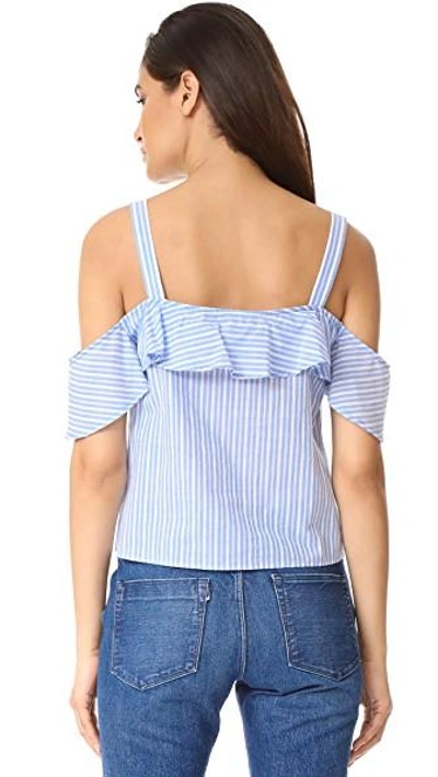 Shop Paige Torie Top In Blue/white