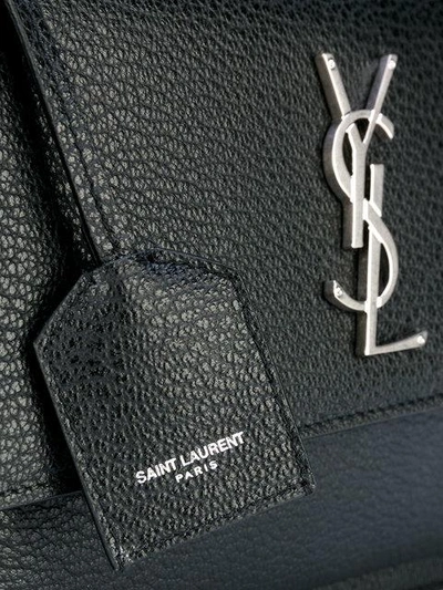 Shop Saint Laurent Monogram Shoulder Bag In 1000 Nero