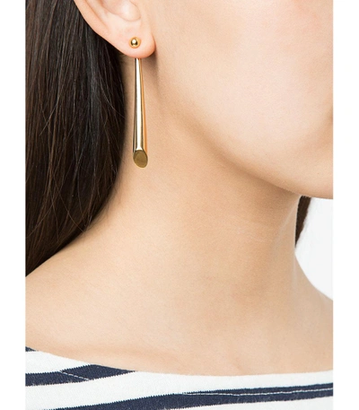 Shop Charlotte Chesnais Gold Long Drop Earrings