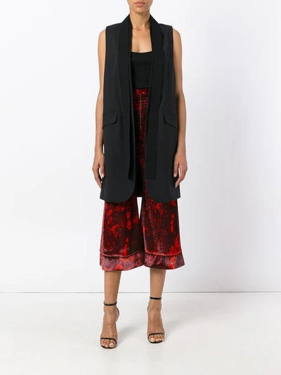 Shop Ellery High-rise Flared Cropped Trousers In Red