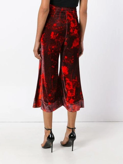 Shop Ellery High-rise Flared Cropped Trousers In Red