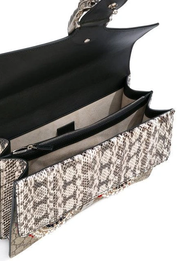 Gucci Dionysus Medium Appliquéd Embellished Coated-canvas And Snake Shoulder Bag