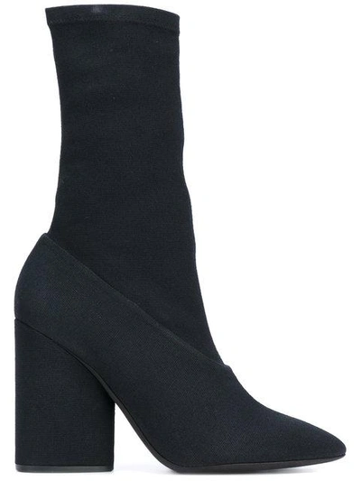 Shop Yeezy Block Heel Boots - Black