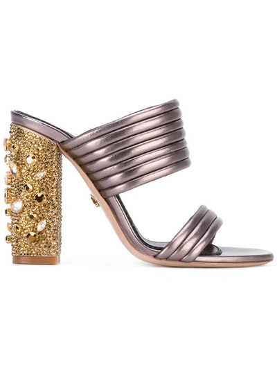 Le Silla Embellished Heel Mules