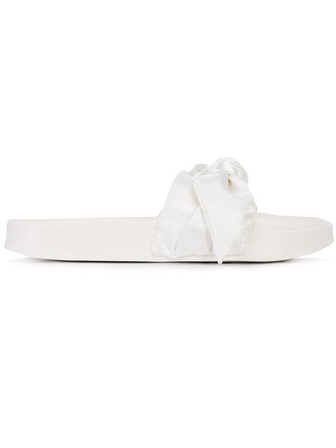 puma bow slides black