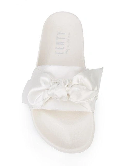 Shop Puma Bow Slide Sandals In White