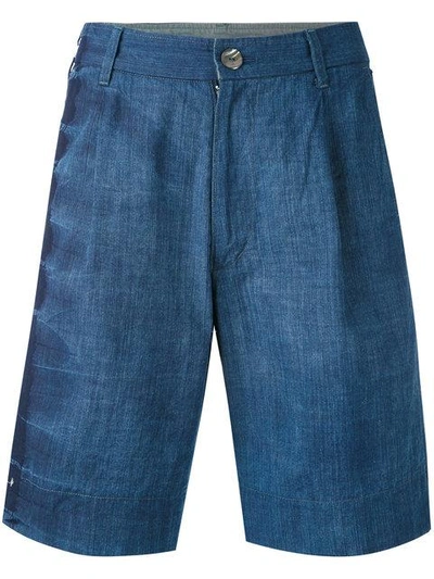 Shop Suzusan Bermuda Denim Shorts - Blue