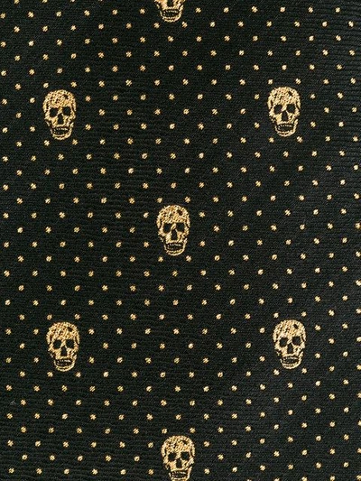 Shop Alexander Mcqueen Skull And Polka Dot Tie In Black
