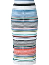 PORTS 1961 striped pencil skirt,HANDWASH