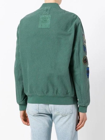 Shop Mr & Mrs Italy Bomber With Patches In Green
