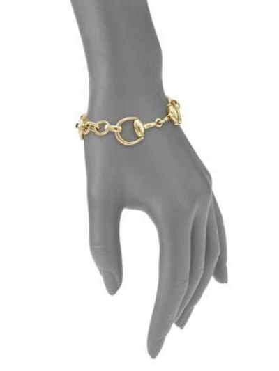 Shop Gucci Horsebit 18k Yellow Gold Bracelet