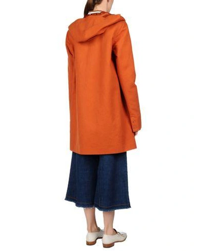 Shop Rick Owens Coats In Rust