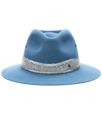 Maison Michel Rico Rabbit-felt Hat In Cloudy Llue