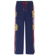 RED VALENTINO EMBELLISHED SILK TROUSERS,P00247039