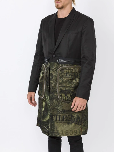 Shop Givenchy Zip Detail Mid-length Coat