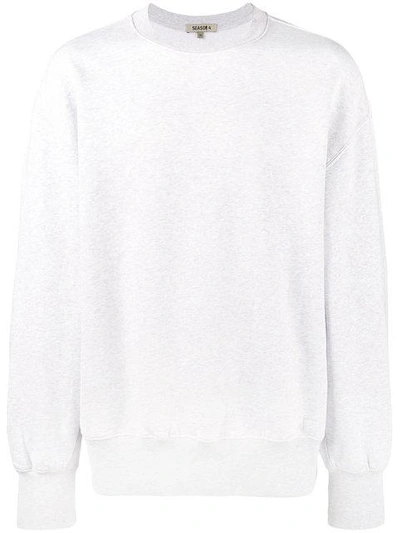 Yeezy Grey Boxy Crewneck Sweatshirt | ModeSens