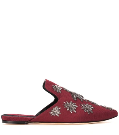 Shop Sanayi313 Multi Ragno Embellished Slippers In Red