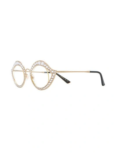Shop Gucci Crystal Cat Eye Glasses
