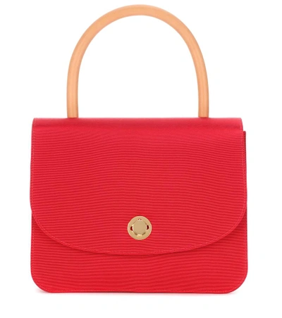 Mansur Gavriel Metropolitan Grosgrain Top-handle Bag In Flamma