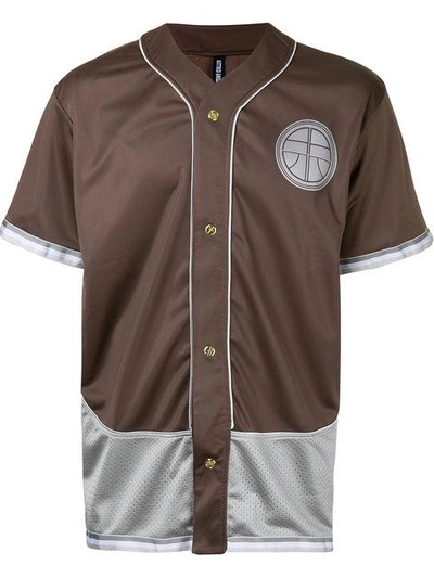 Shop Astrid Andersen Patch Baseball Shirt In Brown