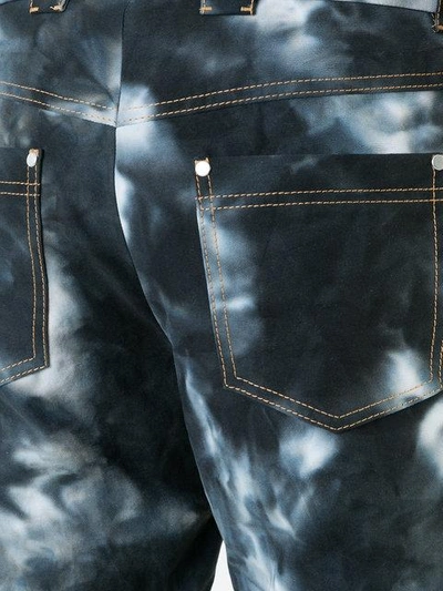 Shop Casely-hayford Bleached Slim-fit Jeans - Blue