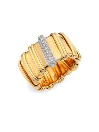 Shop Roberto Coin Nabucco Diamond & 18k Rose Gold Ring