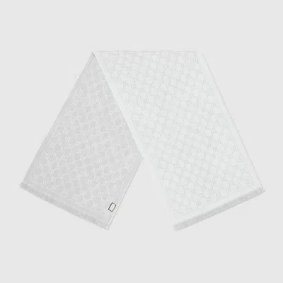 Gucci Gg Wool Scarf In Grau