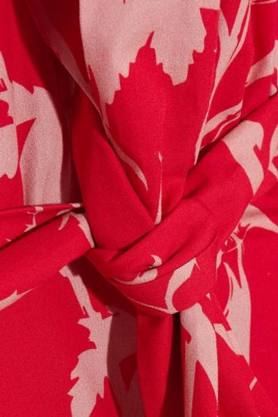Shop Borgo De Nor Carolina Printed Cotton-poplin Maxi Dress In Red