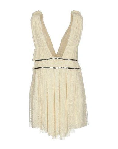 Shop Jay Ahr Short Dresses In Ivory