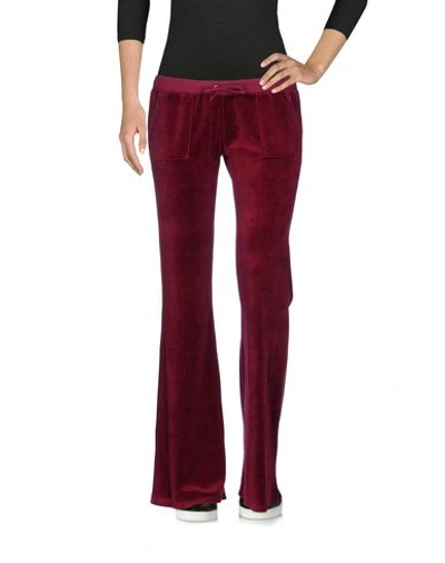 Juicy Couture Casual Trouser In Maroon
