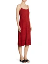 THEORY Telson Suede Crepe Dyed Slip Dress