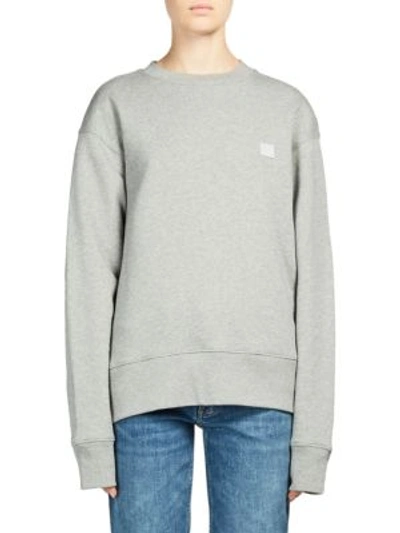Shop Acne Studios Fairview Cotton Sweatshirt In Light Grey