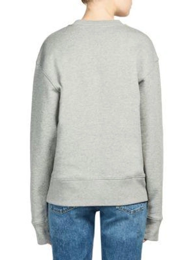 Shop Acne Studios Fairview Cotton Sweatshirt In Light Grey