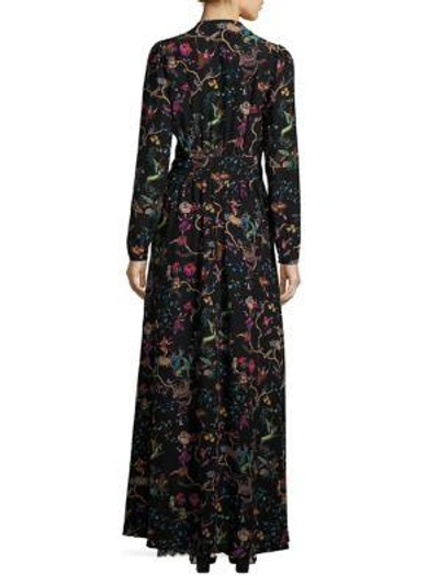 Shop Etro Two-piece Silk Gown In Black