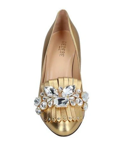 Shop Gedebe Loafers In Gold