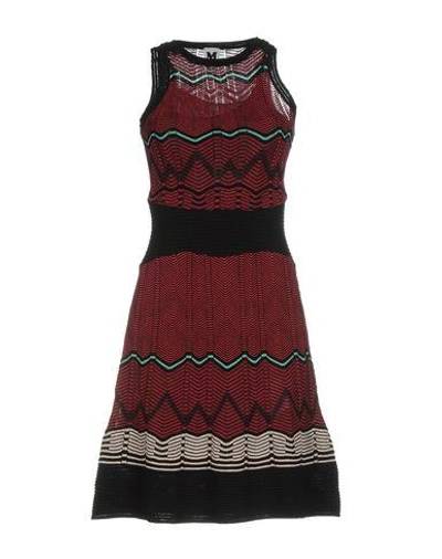 M Missoni Short Dress In Garnet