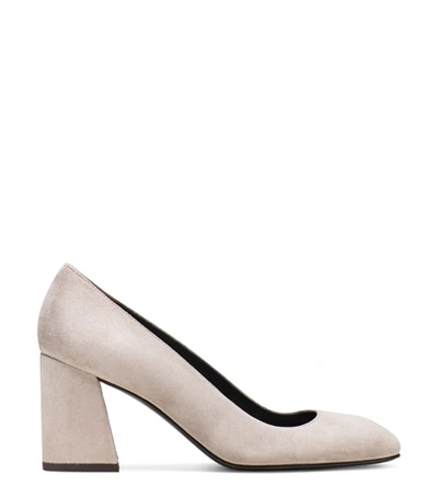 Stuart Weitzman The Mary Pump In Fossil Suede