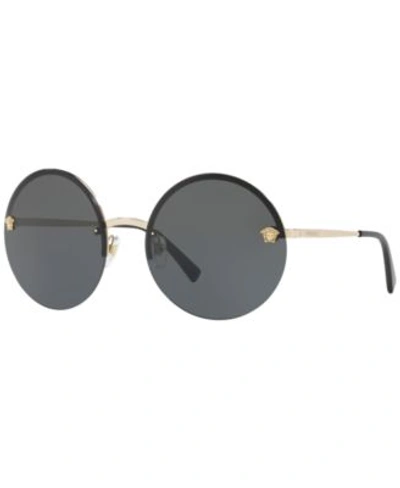 Shop Versace Sunglasses, Ve2176 In Gold/grey