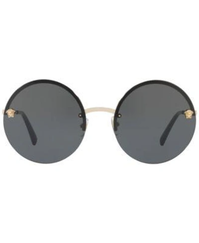 Shop Versace Sunglasses, Ve2176 In Gold/grey