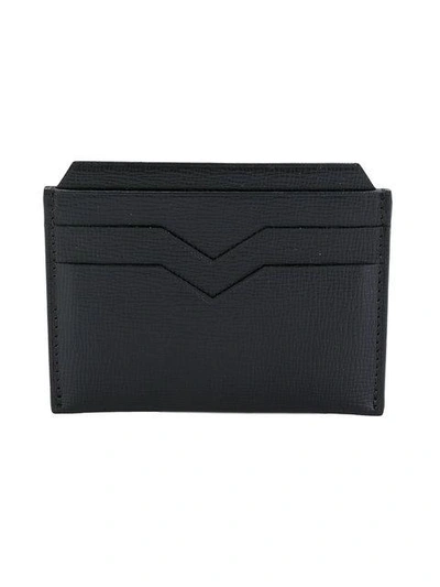 Shop Valextra Geometric Cardholder In Black
