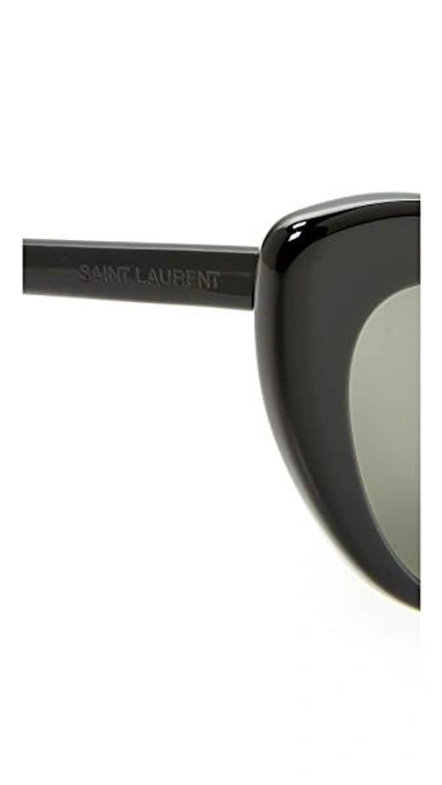 Shop Saint Laurent Sl 181 Lou Lou Hearts Sunglasses In Black/grey