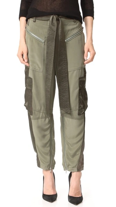 3.1 Phillip Lim / フィリップ リム Zipped Cropped Utility Cargo Pants In Sage