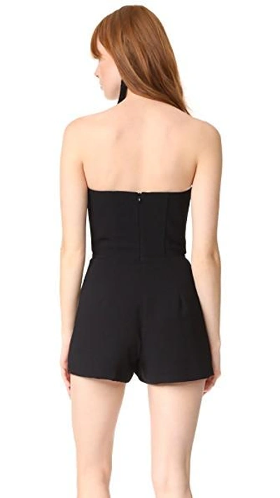 Shop Amanda Uprichard Cherri Romper In Black