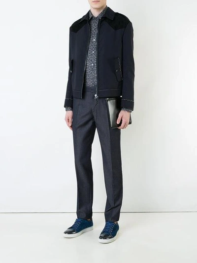 Shop Lanvin Zipped Jacket In Blue