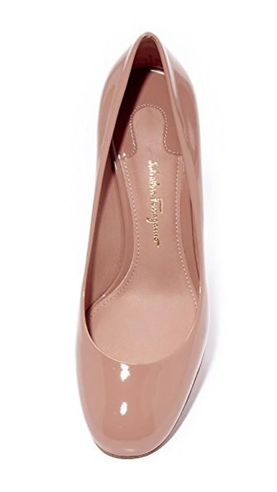 Shop Ferragamo Lucca Pumps In New Blush