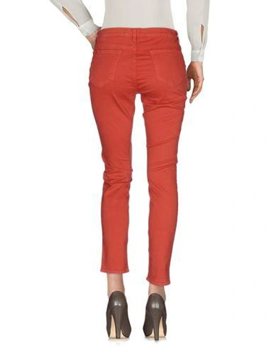 Shop J Brand Woman Pants Rust Size 25 Cotton, Lycra In Red