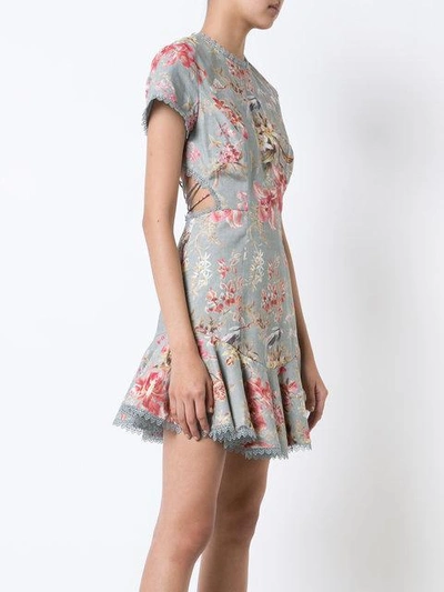 Shop Zimmermann Floral Print Ruffled Dress