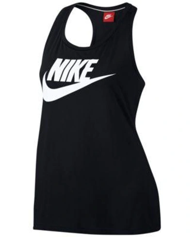 Shop Nike Plus Size Racerback Tank Top In Black/white