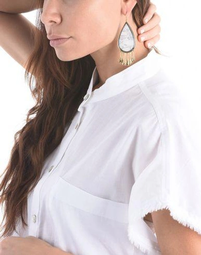 Shop Aurelie Bidermann Earrings In White